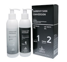 Система для карбоксиревитализации (карбокситерапии) кожи CARBOXY SKIN CONVESION: CSC BLACK GEL "Гель для карбоксиревитализации-фаза 1"; CSC WHITE GEL "Гель для карбоксиревитализации-фаза 2" - ФЛАМЕЛЬ